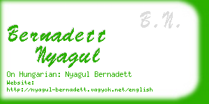 bernadett nyagul business card